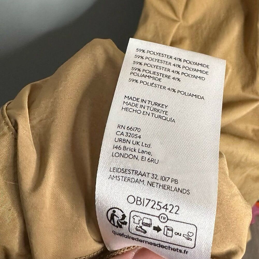 Maeve Anthropologie Taupe Utility Shirt Dress Midi Length Size Large - Picture 7 of 12